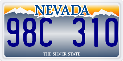 NV license plate 98C310