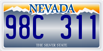 NV license plate 98C311