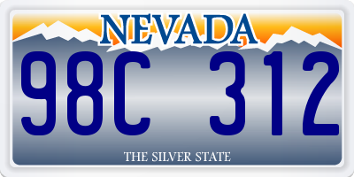 NV license plate 98C312