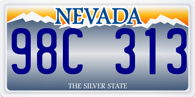 NV license plate 98C313