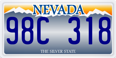 NV license plate 98C318