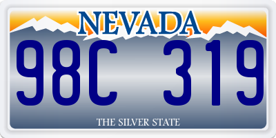 NV license plate 98C319