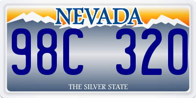 NV license plate 98C320