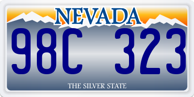 NV license plate 98C323