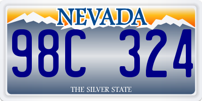 NV license plate 98C324