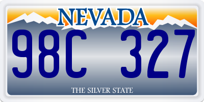 NV license plate 98C327