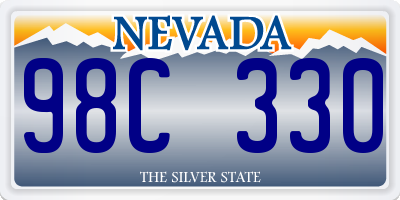 NV license plate 98C330