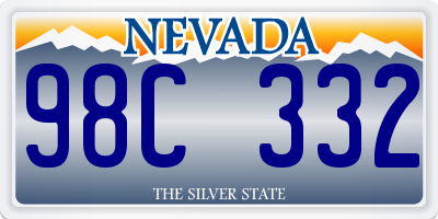 NV license plate 98C332