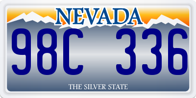 NV license plate 98C336