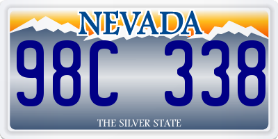 NV license plate 98C338