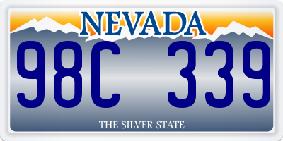 NV license plate 98C339