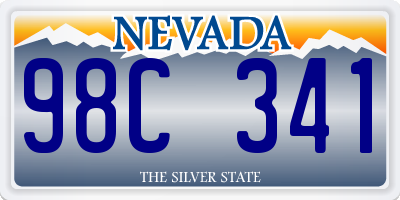 NV license plate 98C341