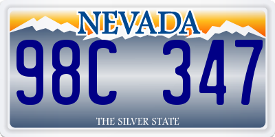 NV license plate 98C347