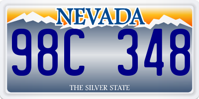 NV license plate 98C348