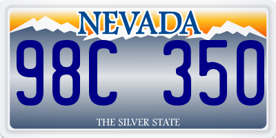 NV license plate 98C350