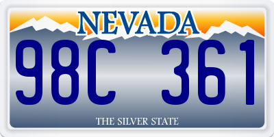 NV license plate 98C361