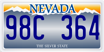 NV license plate 98C364