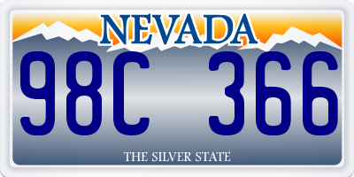 NV license plate 98C366