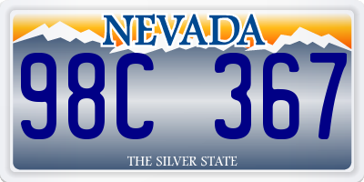 NV license plate 98C367