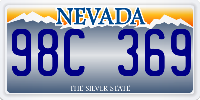 NV license plate 98C369