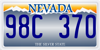 NV license plate 98C370