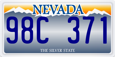 NV license plate 98C371