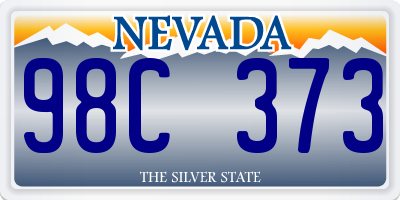 NV license plate 98C373