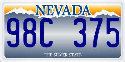 NV license plate 98C375