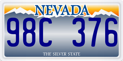 NV license plate 98C376