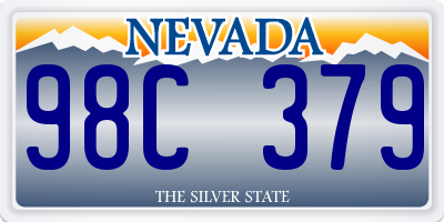 NV license plate 98C379