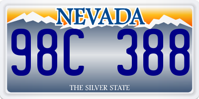 NV license plate 98C388