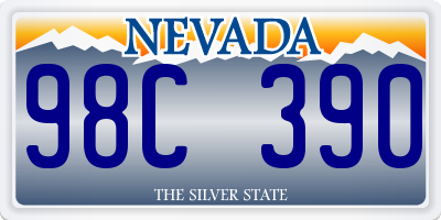 NV license plate 98C390