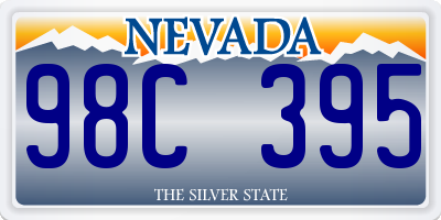 NV license plate 98C395