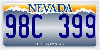 NV license plate 98C399