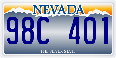 NV license plate 98C401