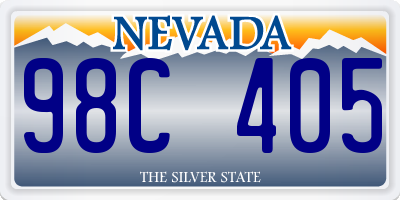 NV license plate 98C405