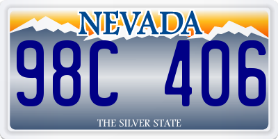 NV license plate 98C406