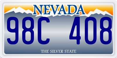 NV license plate 98C408