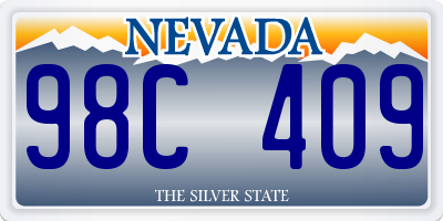 NV license plate 98C409