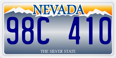 NV license plate 98C410