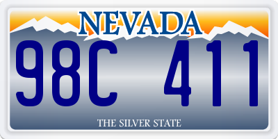 NV license plate 98C411