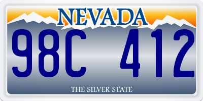 NV license plate 98C412