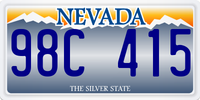 NV license plate 98C415