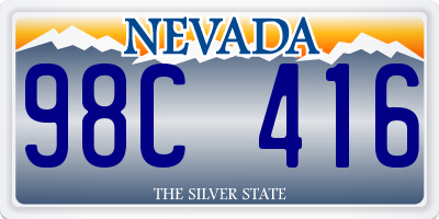 NV license plate 98C416