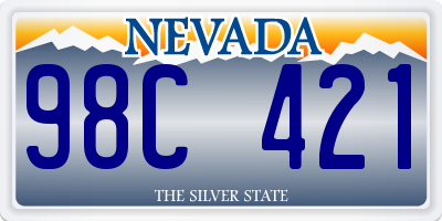 NV license plate 98C421