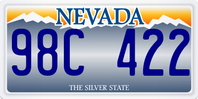 NV license plate 98C422