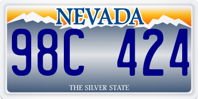 NV license plate 98C424