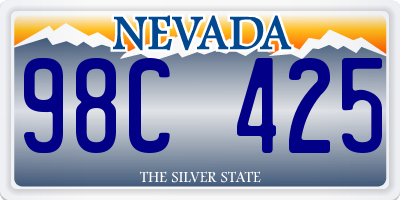 NV license plate 98C425