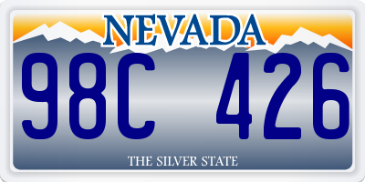 NV license plate 98C426