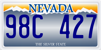 NV license plate 98C427